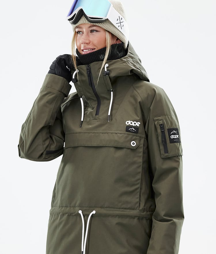 Dope Annok W Snowboard Jacket Women Olive Green Renewed