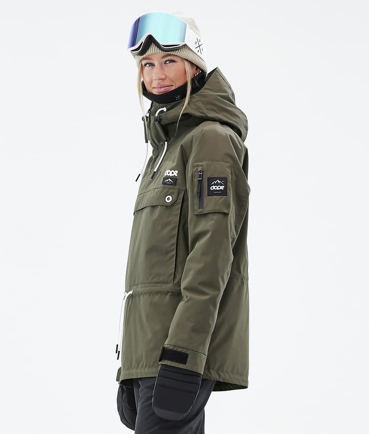 Dope Annok W Snowboard Jacket Women Olive Green Renewed, Image 6 of 9