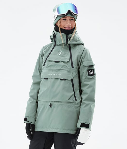 Dope Akin W Giacca Snowboard Donna Faded Green