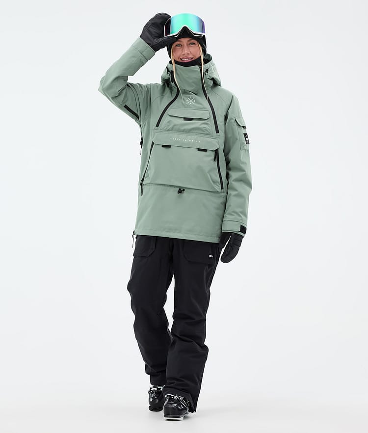 Dope Akin W Giacca Sci Donna Faded Green, Immagine 3 di 10