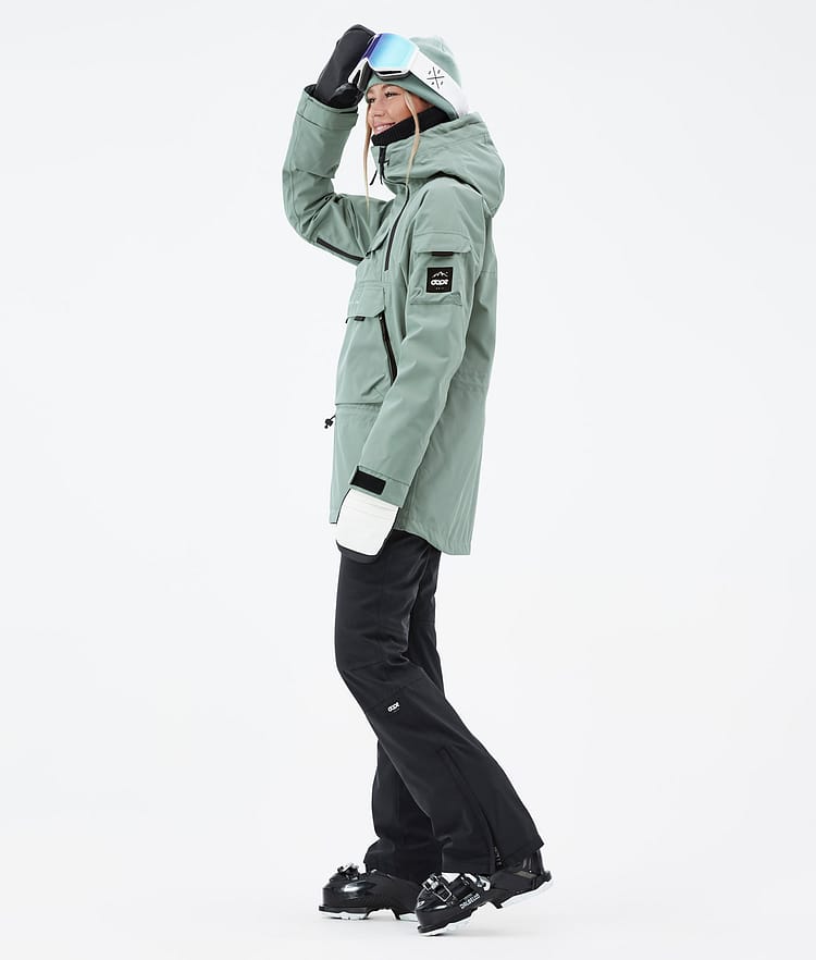 Dope Akin W Veste de Ski Femme Faded Green, Image 4 sur 8