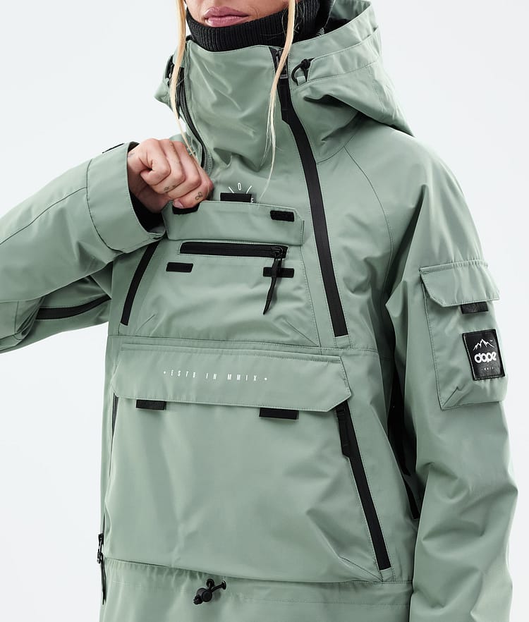 Dope Akin W Giacca Snowboard Donna Faded Green, Immagine 10 di 10