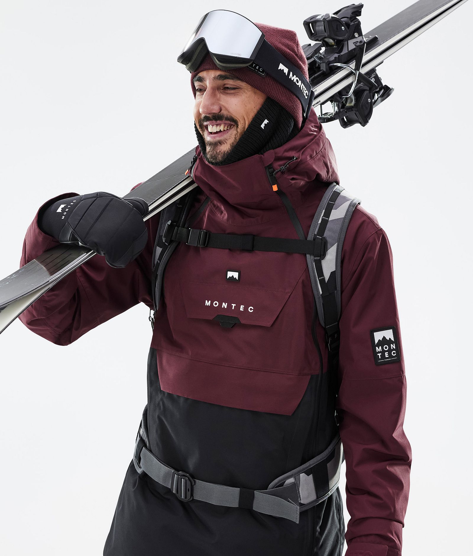 Montec Doom Veste de Ski Homme Burgundy/Black, Image 2 sur 11