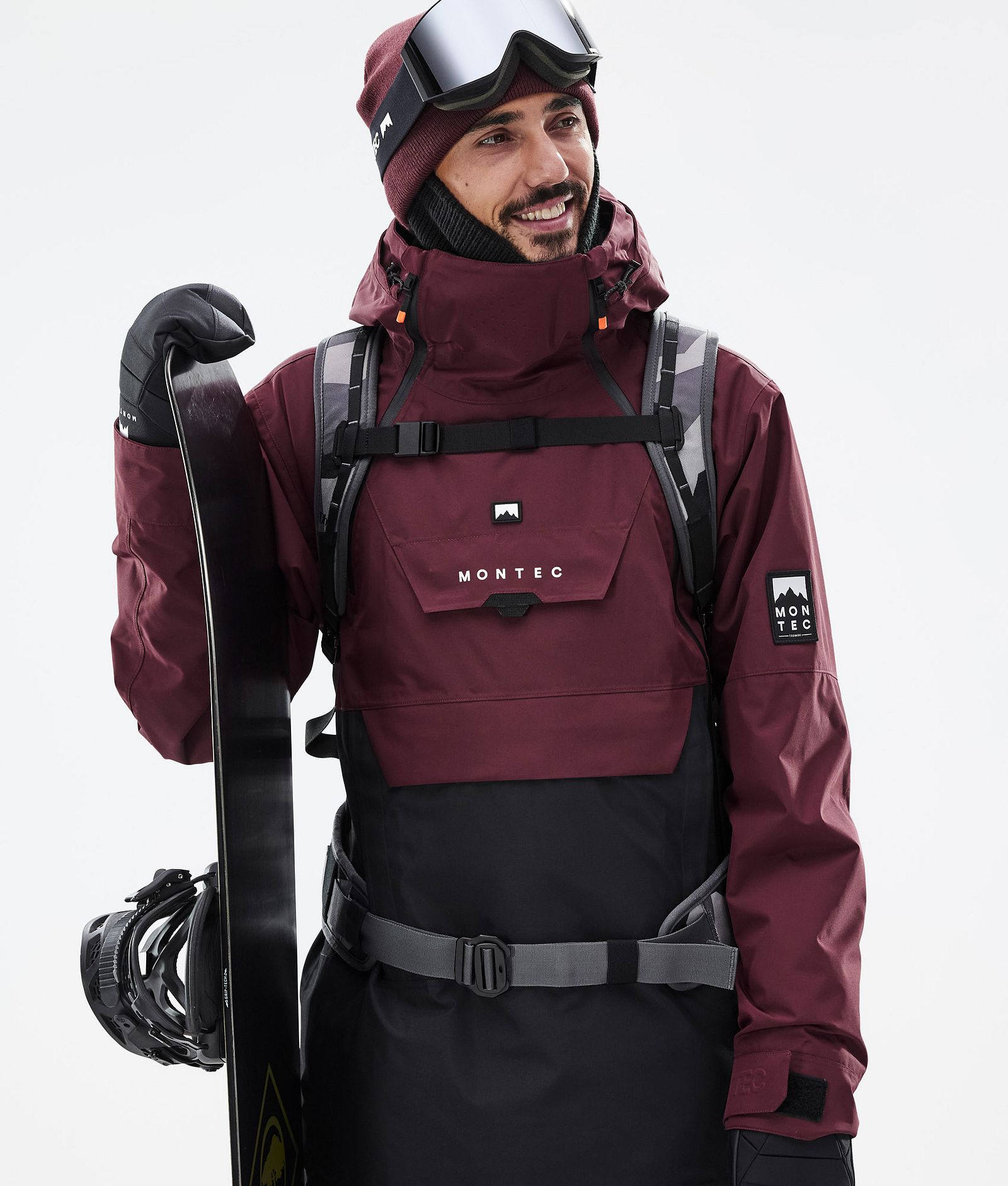 Montec Doom Kurtka Snowboardowa Mężczyźni Burgundy/Black, Zdjęcie 2 z 11