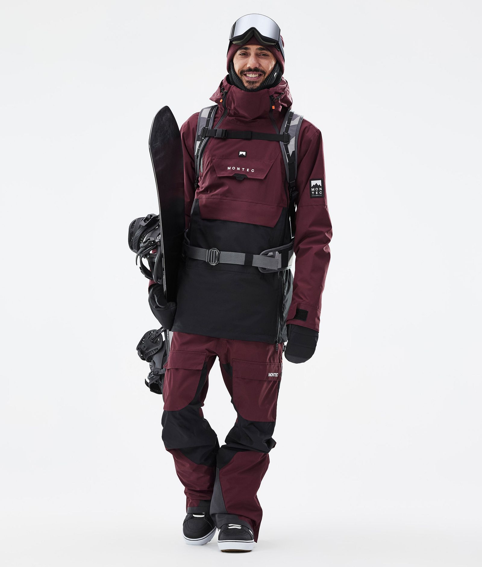 Montec Doom Kurtka Snowboardowa Mężczyźni Burgundy/Black, Zdjęcie 3 z 11