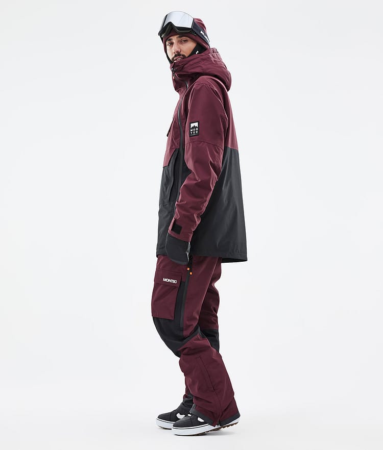 Montec Doom Veste Snowboard Homme Burgundy/Black, Image 4 sur 11