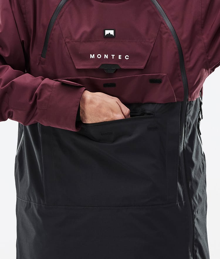 Montec Doom Bunda na Snowboard Pánské Burgundy/Black, Obrázek 9 z 11