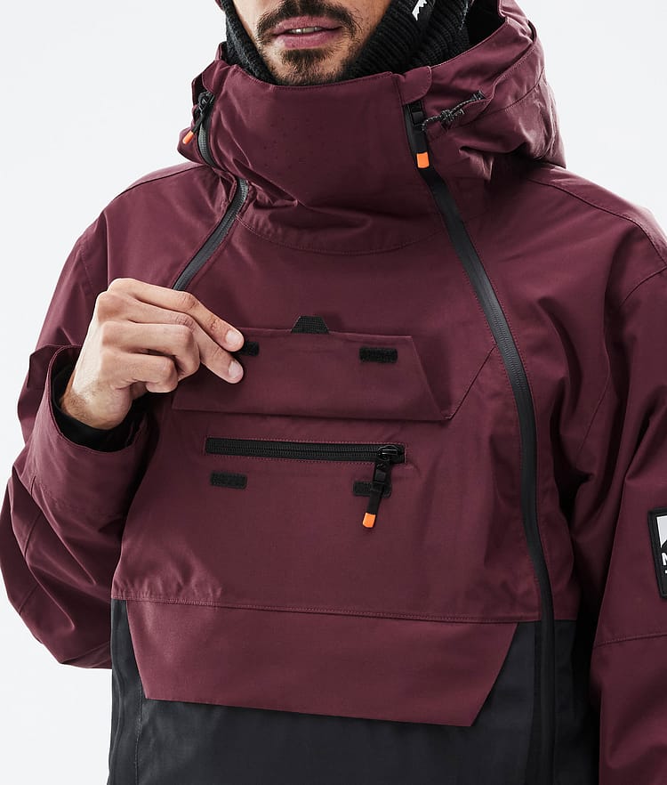 Montec Doom Snowboard jas Heren Burgundy/Black, Afbeelding 10 van 11