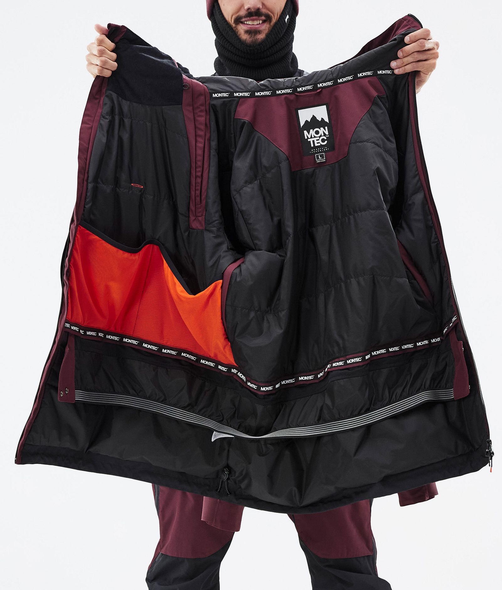 Montec Doom Kurtka Snowboardowa Mężczyźni Burgundy/Black, Zdjęcie 11 z 11