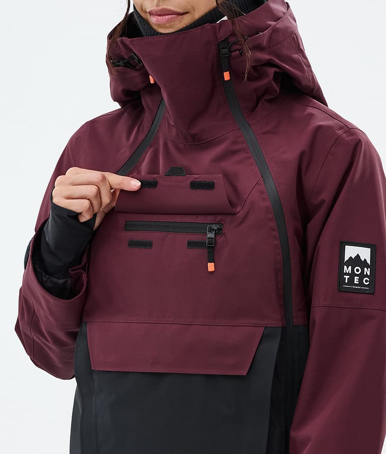 Montec Doom W Snowboard jas Dames Burgundy/Black, Afbeelding 10 van 11