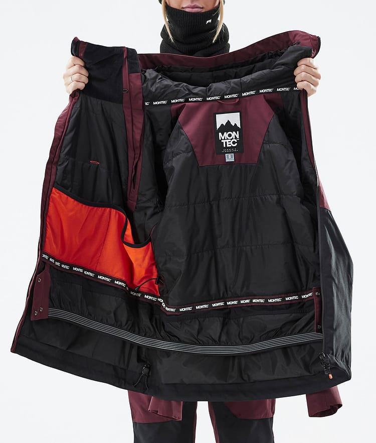 Montec Doom W Bunda na Snowboard Dámské Burgundy/Black