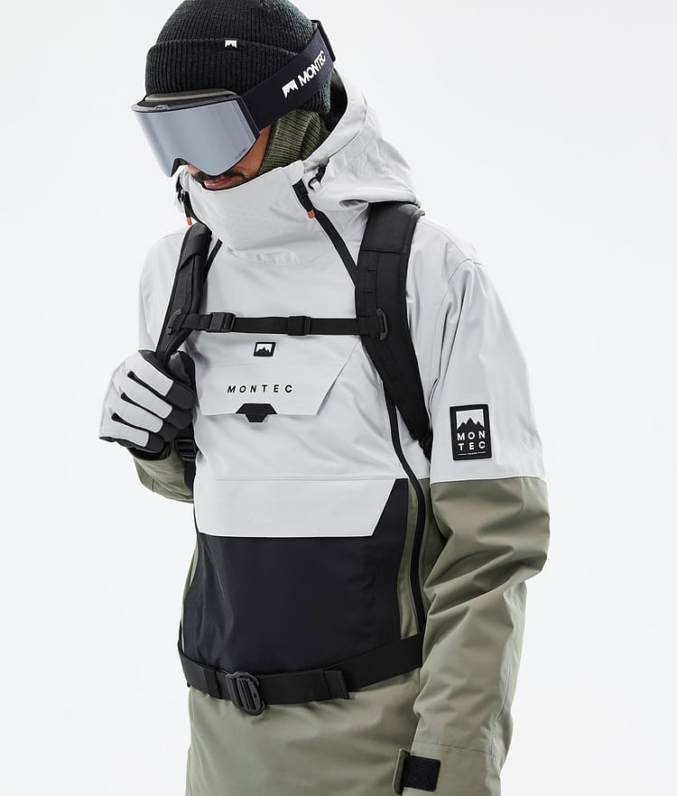 Montec Doom Snowboard Jacket Men Light Grey/Black/Greenish, Image 2 of 11
