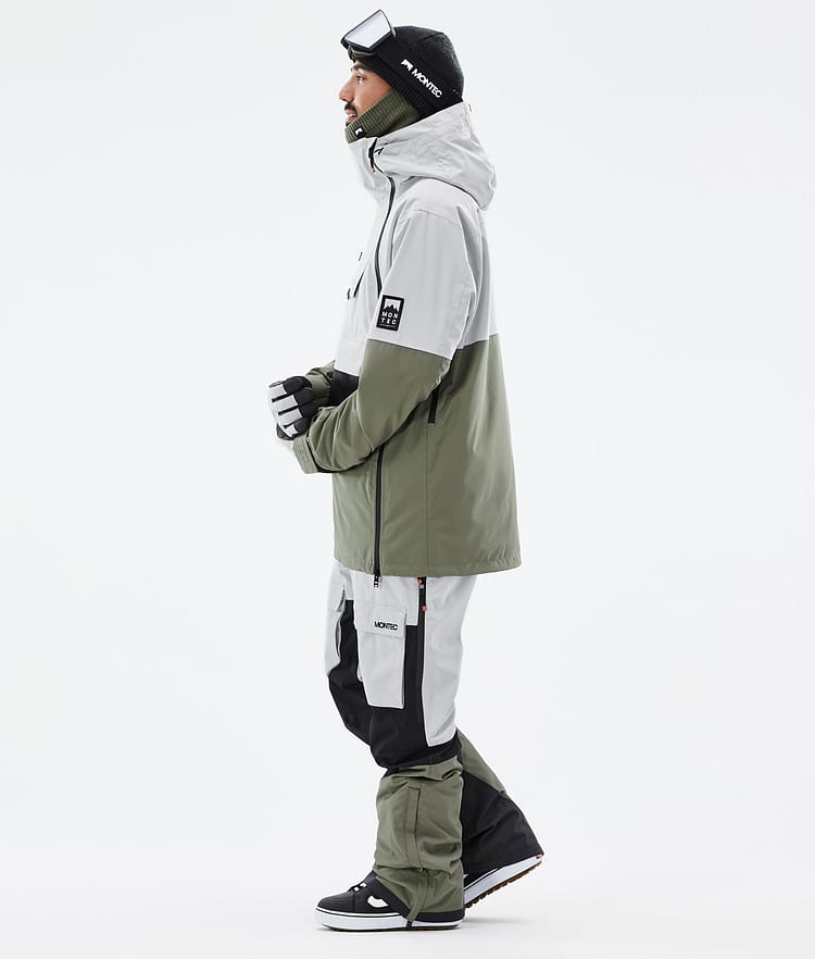 Montec Doom Kurtka Snowboardowa Mężczyźni Light Grey/Black/Greenish, Zdjęcie 4 z 11