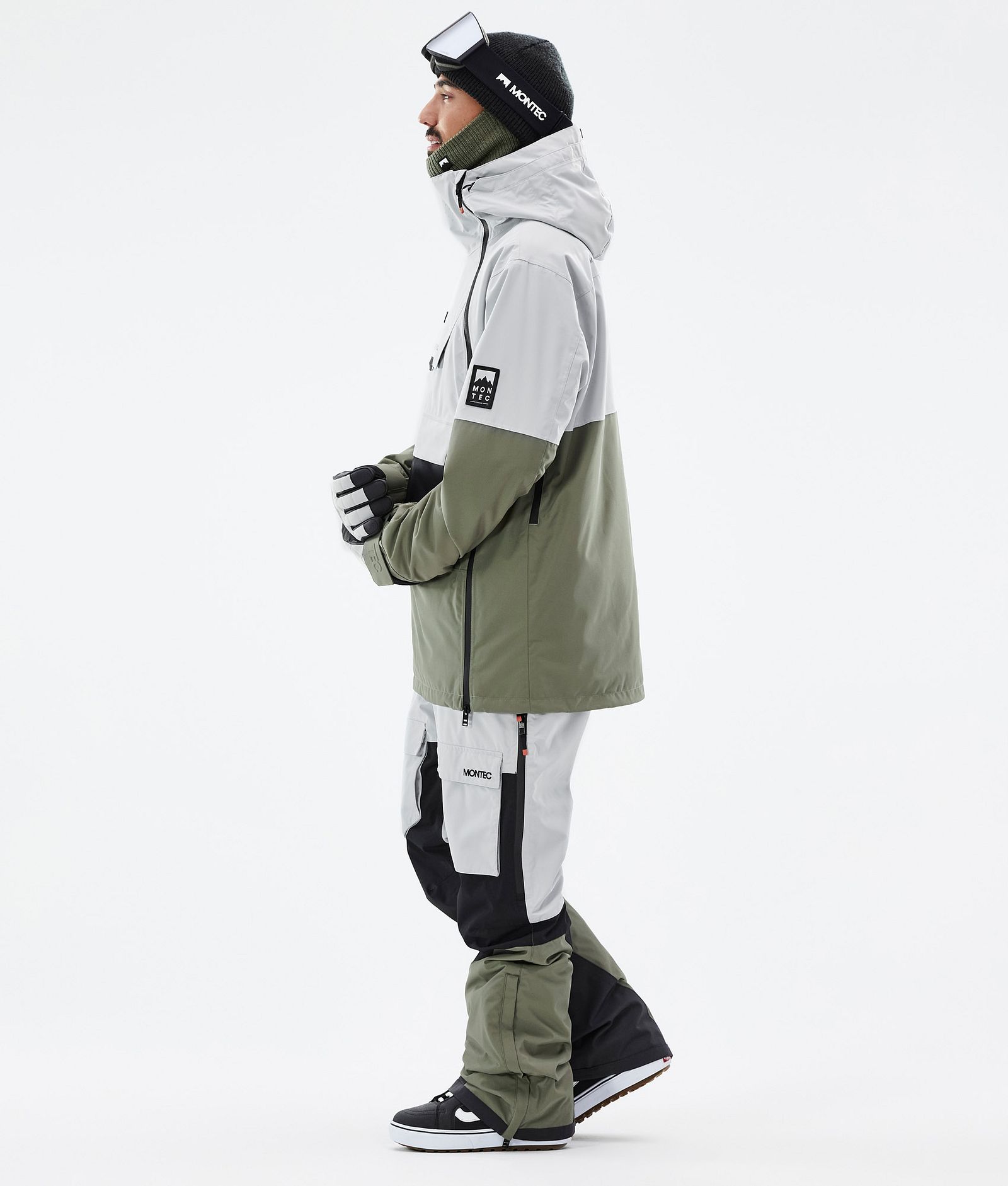 Montec Doom Giacca Snowboard Uomo Light Grey/Black/Greenish