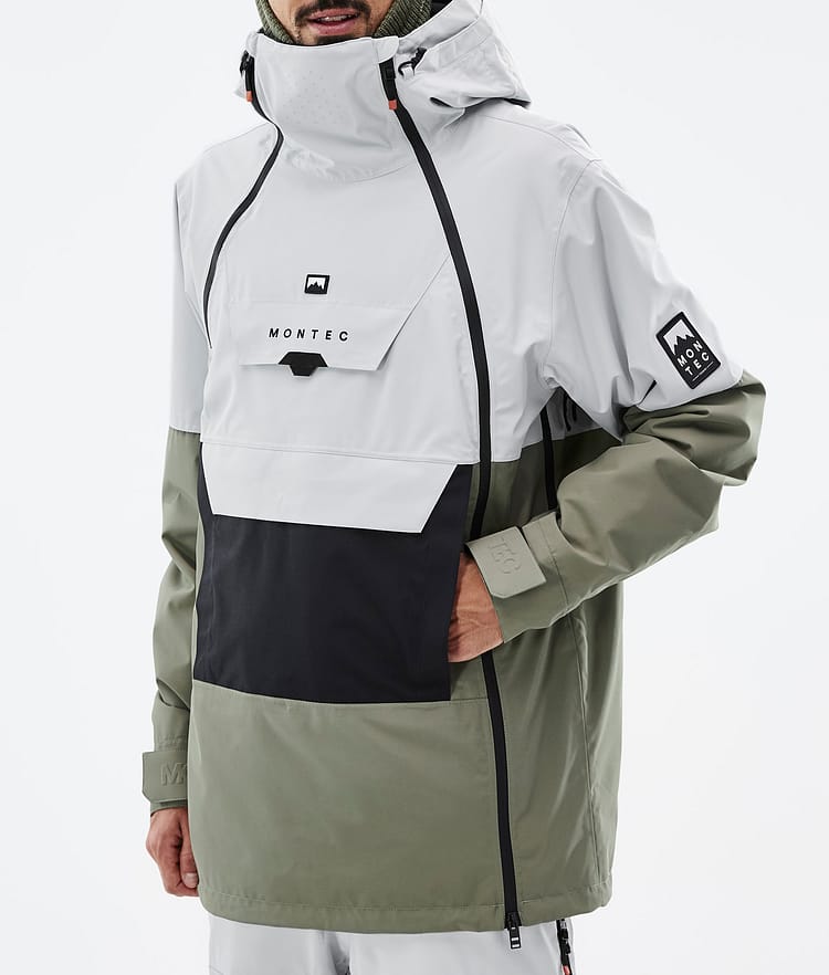 Montec Doom Ski Jacket Men Light Grey/Black/Greenish, Image 8 of 11