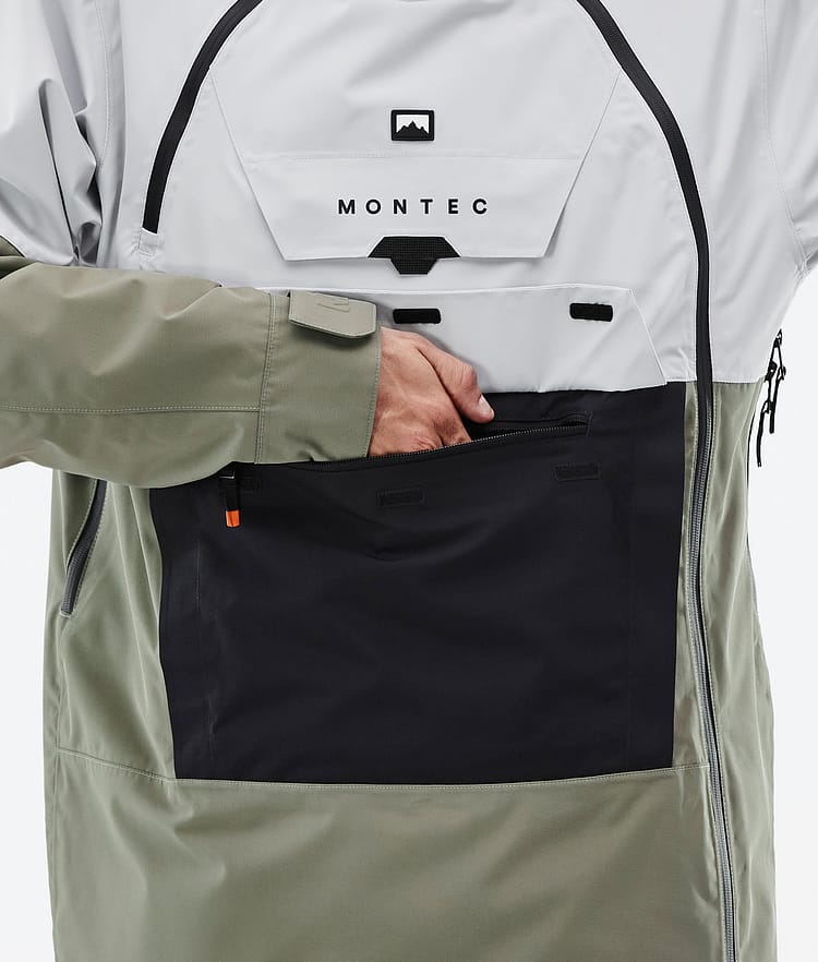 Montec Doom Ski Jacket Men Light Grey/Black/Greenish, Image 9 of 11