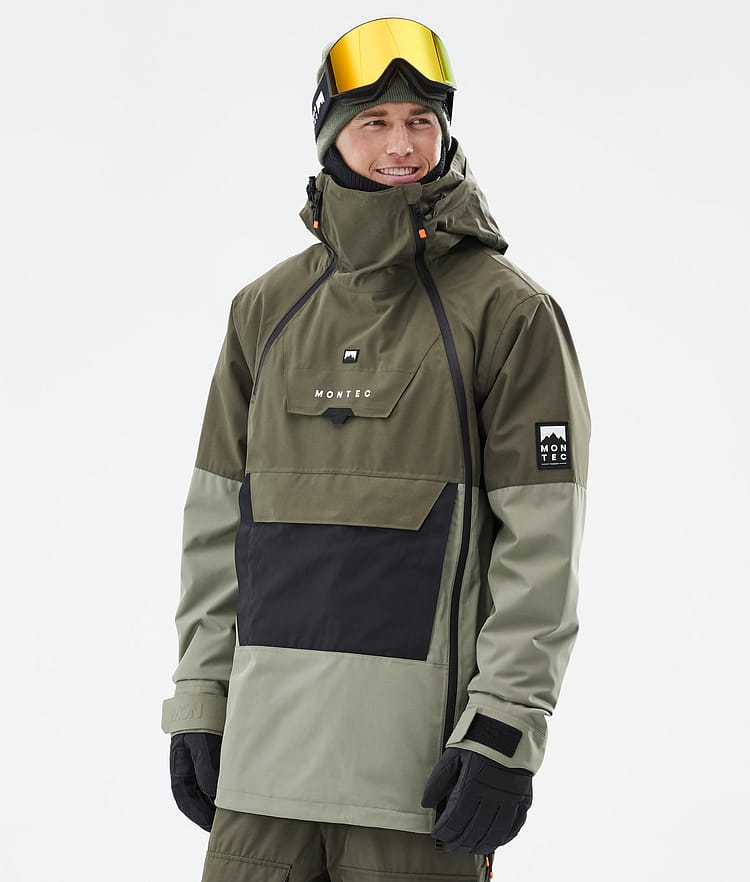 Montec Doom Kurtka Narciarska Mężczyźni Olive Green/Black/Greenish