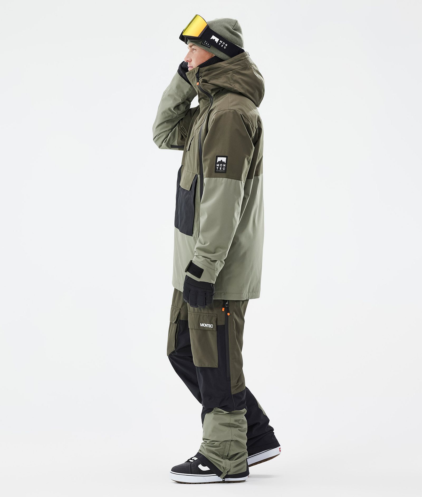 Montec Doom Snowboard Jacket Men Olive Green/Black/Greenish Renewed