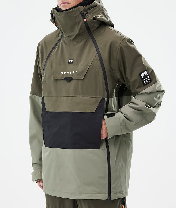 Montec Doom Kurtka Snowboardowa Mężczyźni Olive Green/Black/Greenish