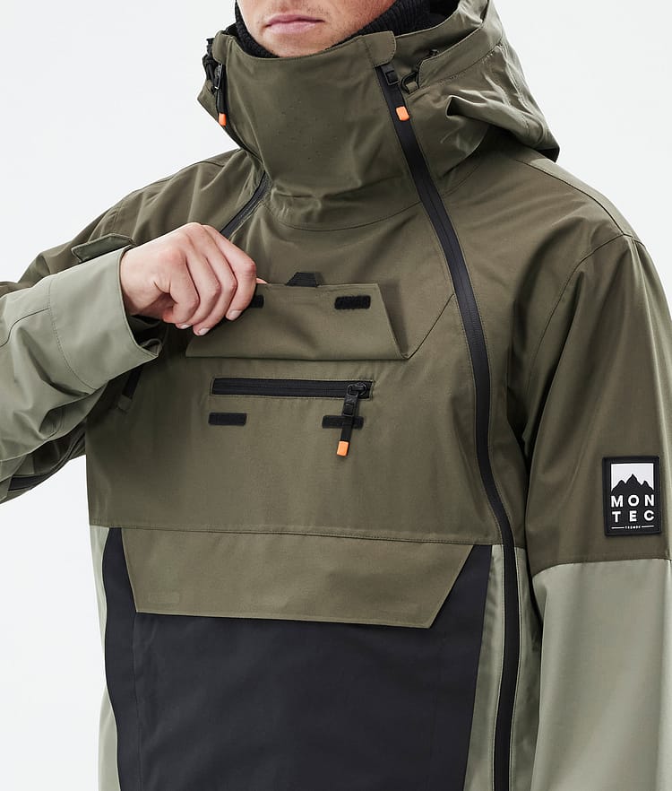 Montec Doom Kurtka Snowboardowa Mężczyźni Olive Green/Black/Greenish