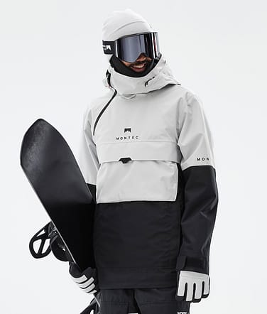 Montec Dune Kurtka Snowboardowa Mężczyźni Light Grey/Black