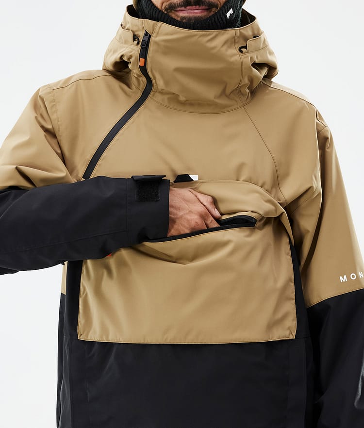 Montec Dune Kurtka Snowboardowa Mężczyźni Gold/Black, Zdjęcie 9 z 9