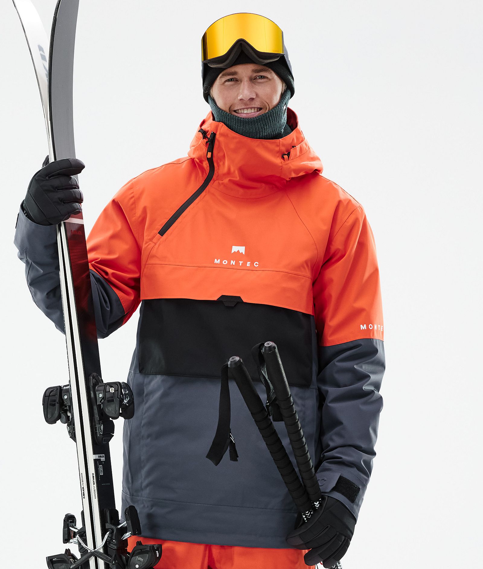 Montec Dune Veste de Ski Homme Orange/Black/Metal Blue, Image 1 sur 9