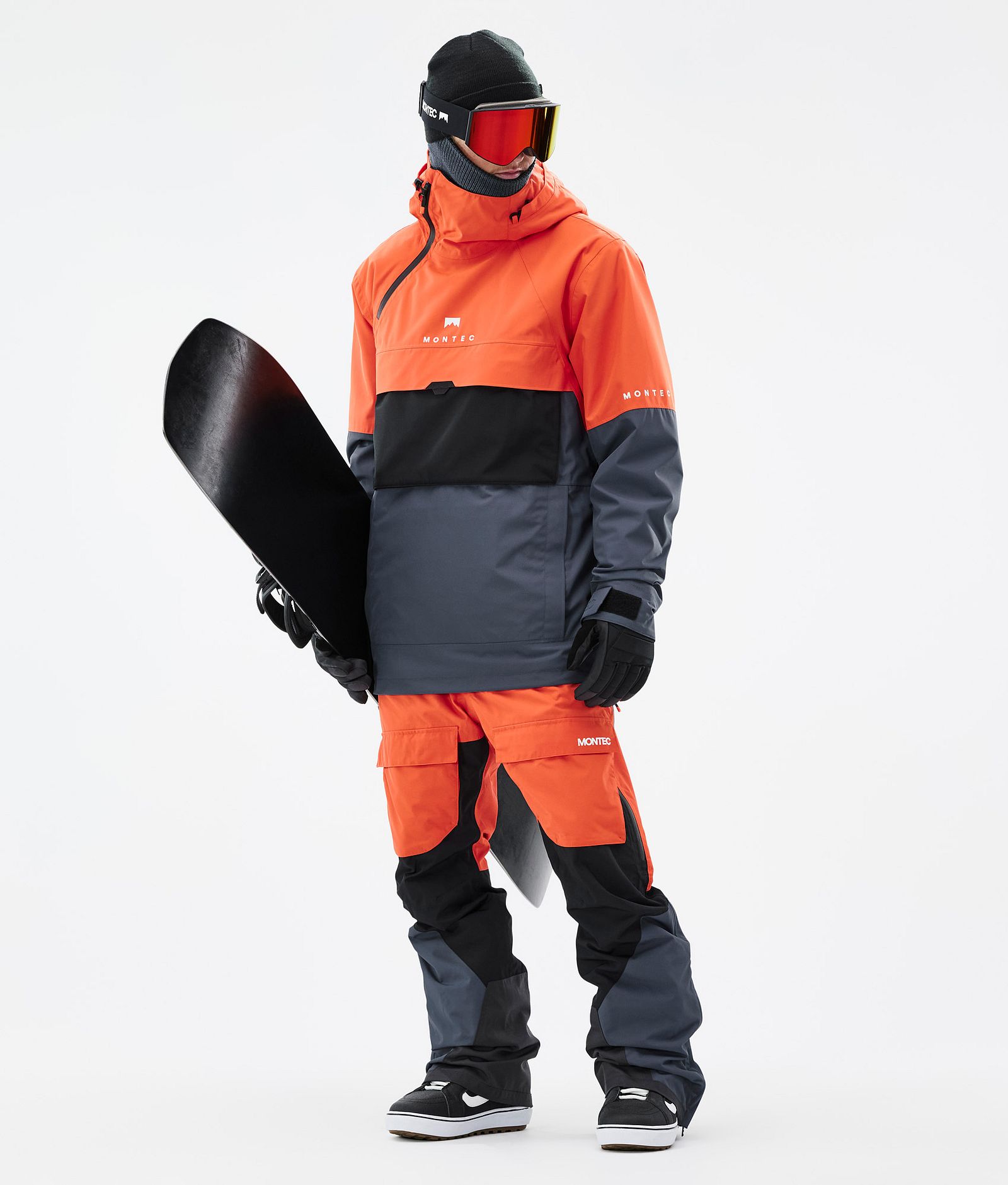 Montec Dune Veste Snowboard Homme Orange/Black/Metal Blue, Image 3 sur 9