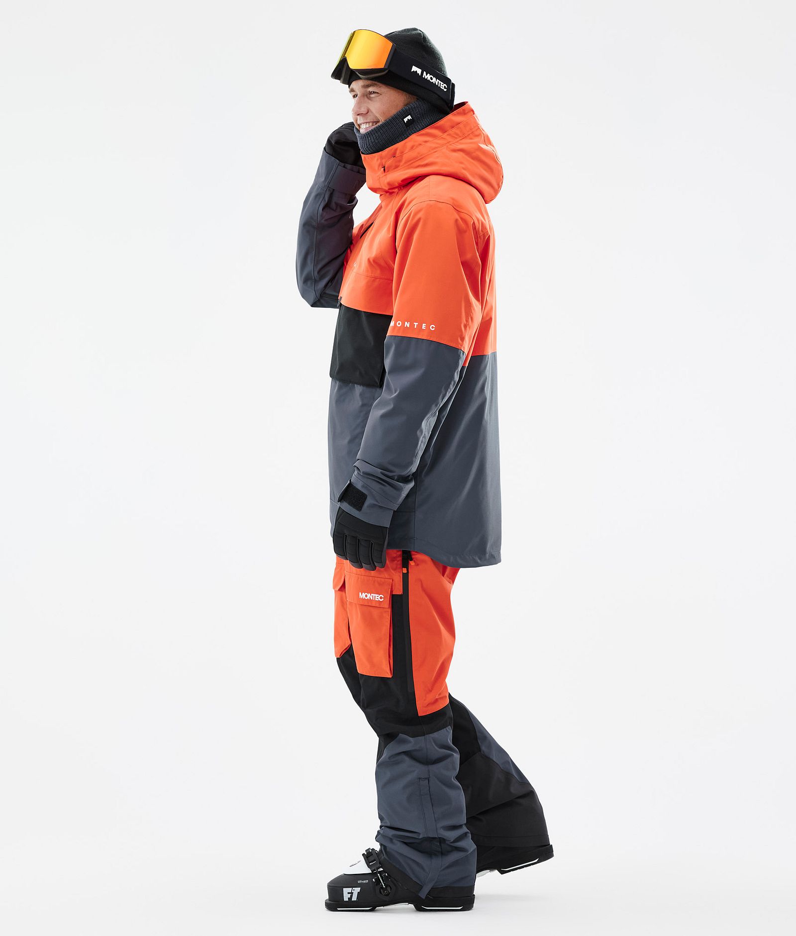 Montec Dune Ski Jacket Men Orange/Black/Metal Blue, Image 4 of 9