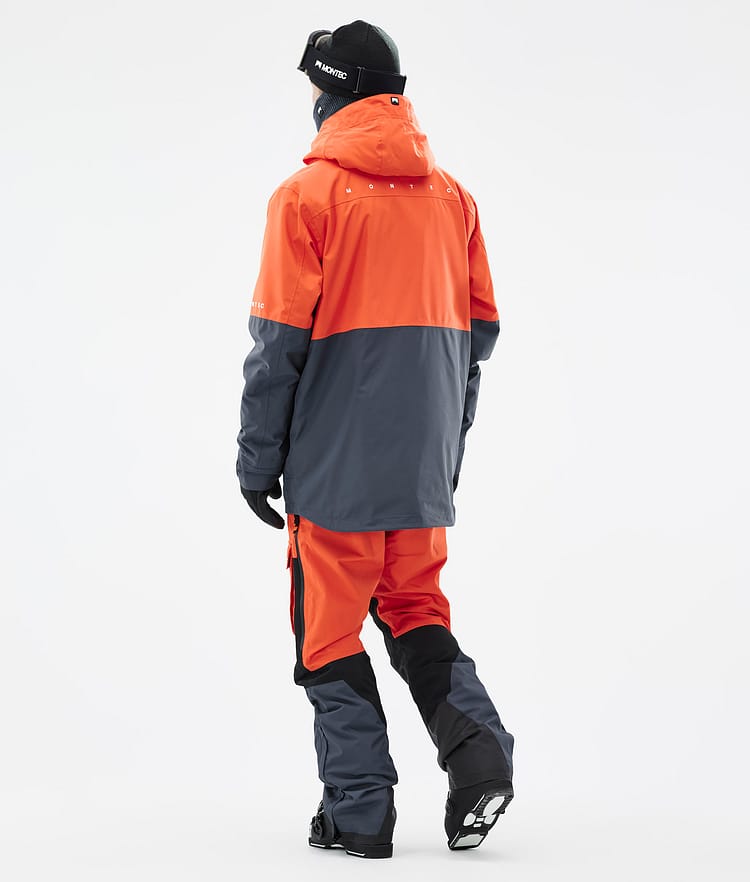 Montec Dune Veste de Ski Homme Orange/Black/Metal Blue, Image 5 sur 9