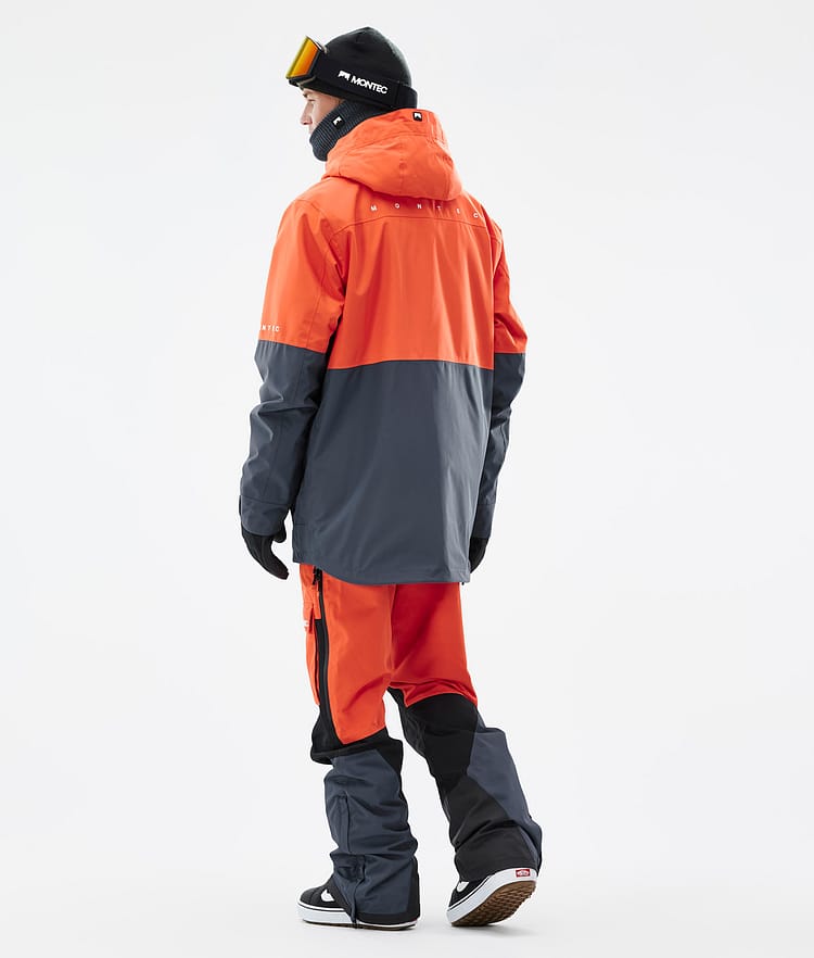 Montec Dune Kurtka Snowboardowa Mężczyźni Orange/Black/Metal Blue, Zdjęcie 5 z 9