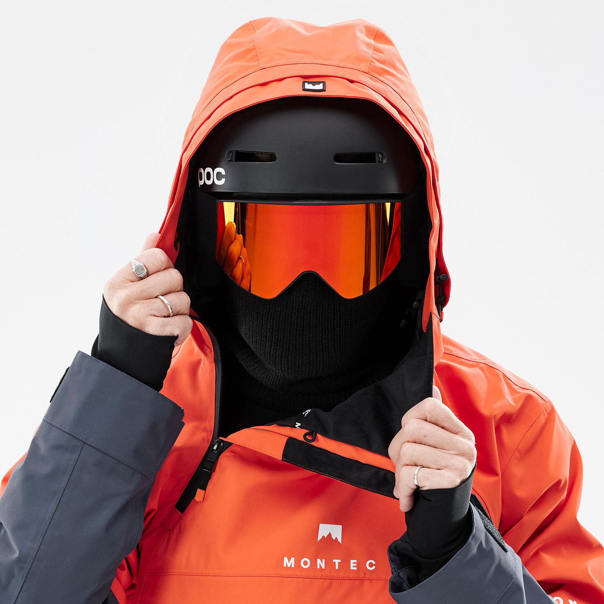 Montec Dune Snowboard Jacket Men Orange/Black/Metal Blue