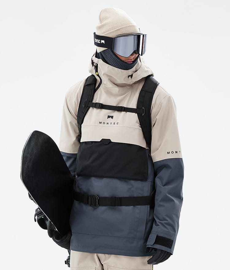 Montec Dune Snowboard Jacket Men Sand/Black/Metal Blue, Image 2 of 10