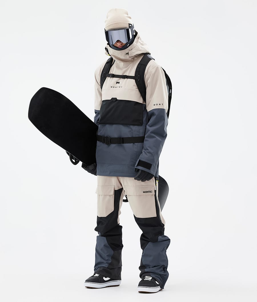 Montec Dune Snowboard Jacket Men Sand/Black/Metal Blue | Ridestore.com