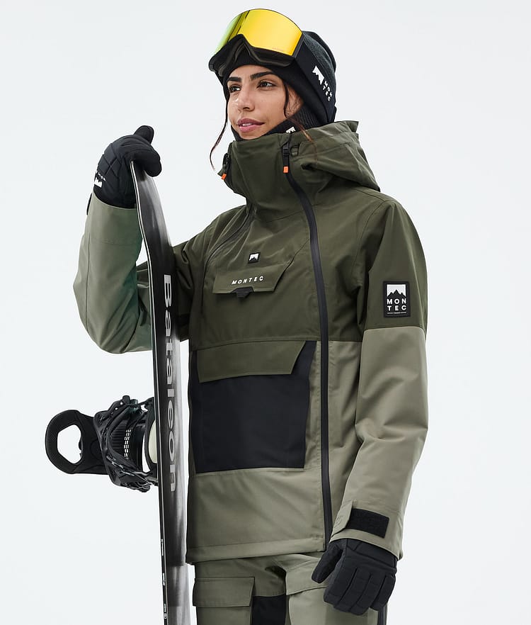 Montec Doom W Snowboard jas Dames Olive Green/Black/Greenish, Afbeelding 1 van 11