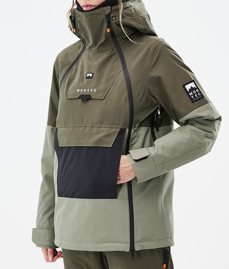 Montec Doom W Kurtka Snowboardowa Kobiety Olive Green/Black/Greenish, Zdjęcie 8 z 11