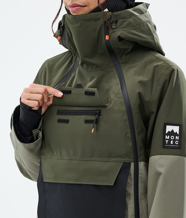 Montec Doom W Snowboard jas Dames Olive Green/Black/Greenish, Afbeelding 10 van 11