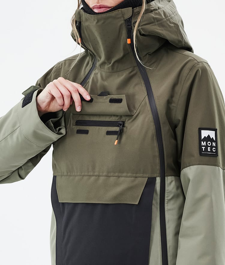 Montec Doom W Kurtka Snowboardowa Kobiety Olive Green/Black/Greenish, Zdjęcie 10 z 11