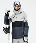Montec Dune W Snowboard jas Dames Light Grey/Black/Metal Blue Renewed, Afbeelding 1 van 9