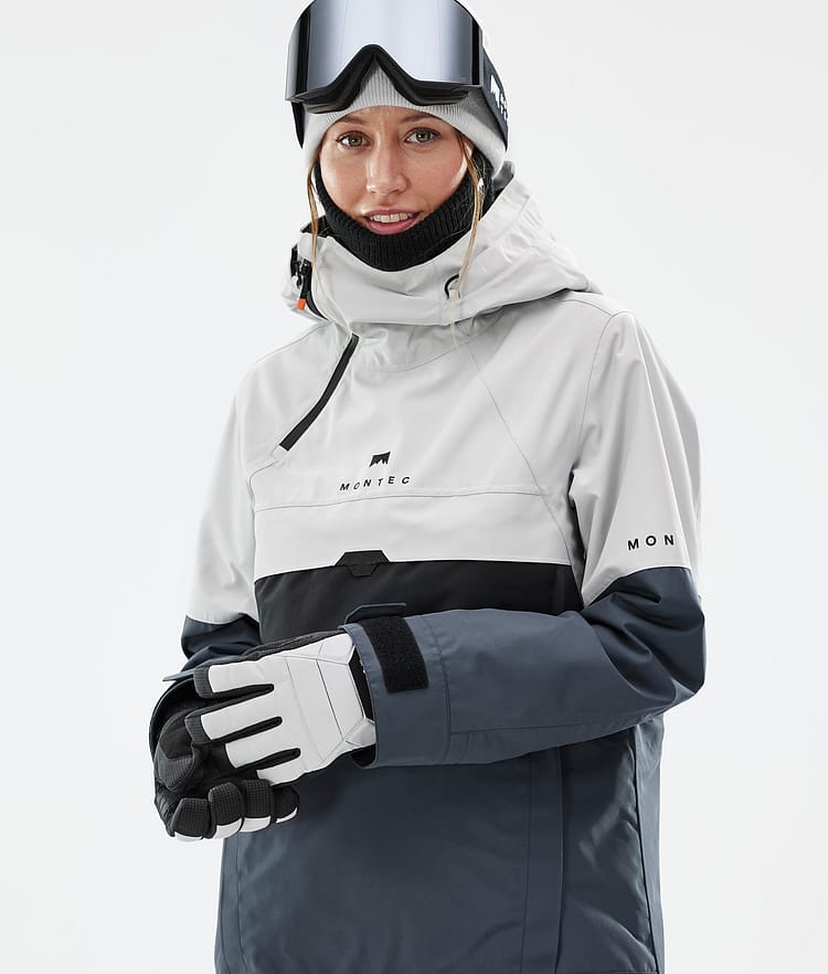 Montec Dune W Snowboard jas Dames Light Grey/Black/Metal Blue, Afbeelding 2 van 9