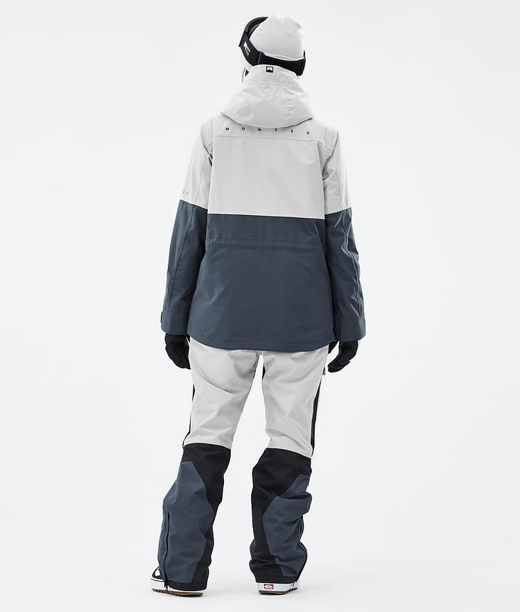 Montec Dune W Snowboard jas Dames Light Grey/Black/Metal Blue, Afbeelding 5 van 9