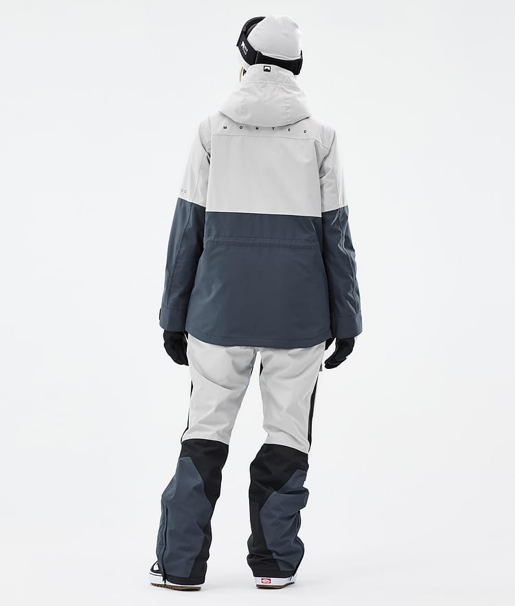 Montec Dune W Kurtka Snowboardowa Kobiety Light Grey/Black/Metal Blue, Zdjęcie 5 z 9