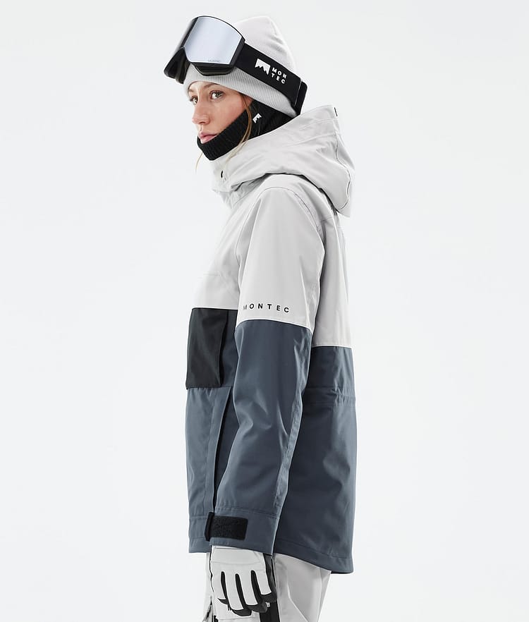Montec Dune W Ski jas Dames Light Grey/Black/Metal Blue, Afbeelding 6 van 9