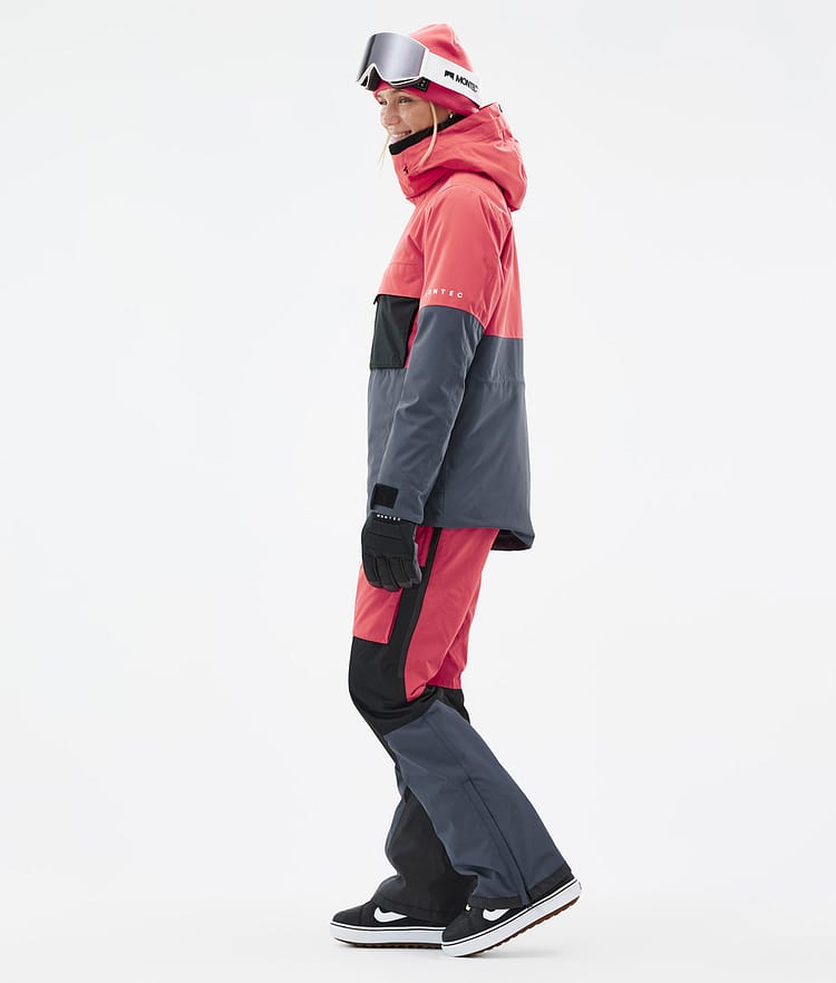 Montec Dune W Snowboard jas Dames Coral/Black/Metal Blue, Afbeelding 4 van 9