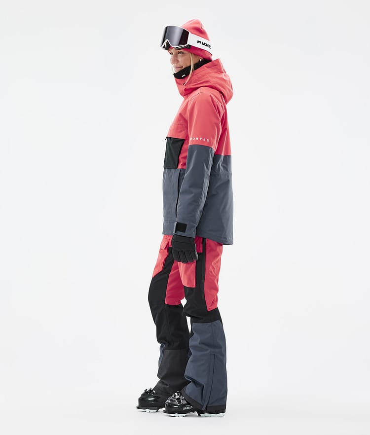 Montec Dune W Ski jas Dames Coral/Black/Metal Blue, Afbeelding 4 van 9