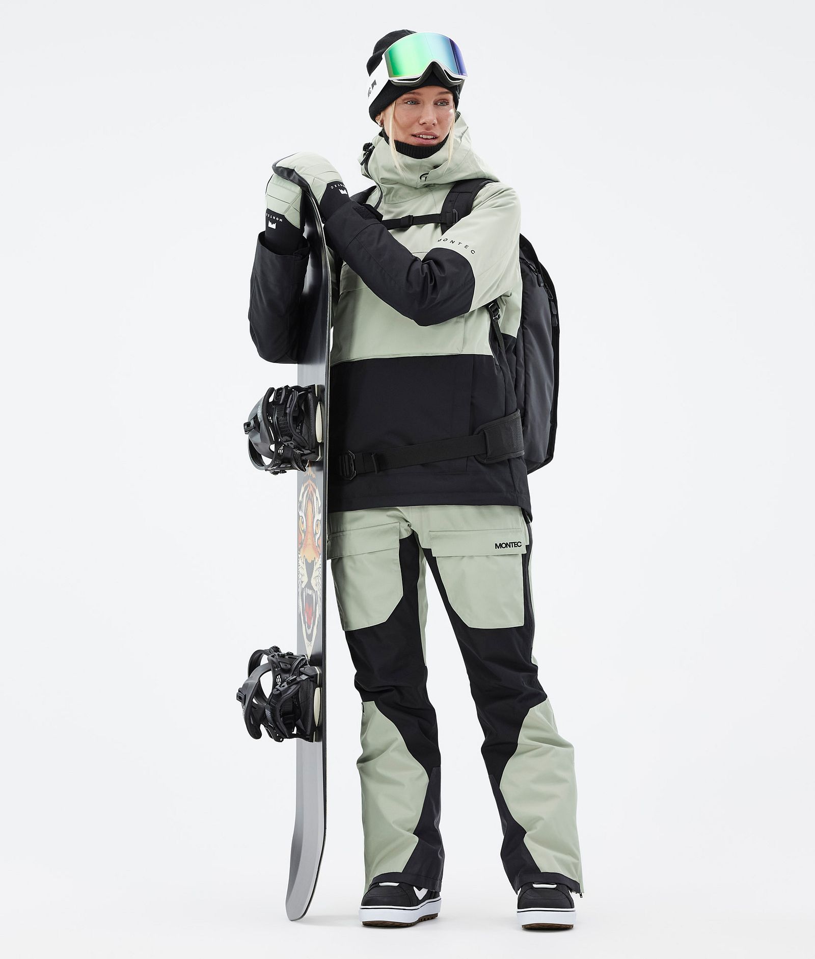 Montec Dune W Veste Snowboard Femme Soft Green/Black, Image 3 sur 9