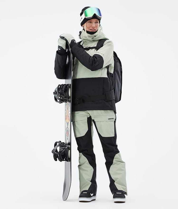 Montec Dune W Snowboard jas Dames Soft Green/Black, Afbeelding 3 van 9