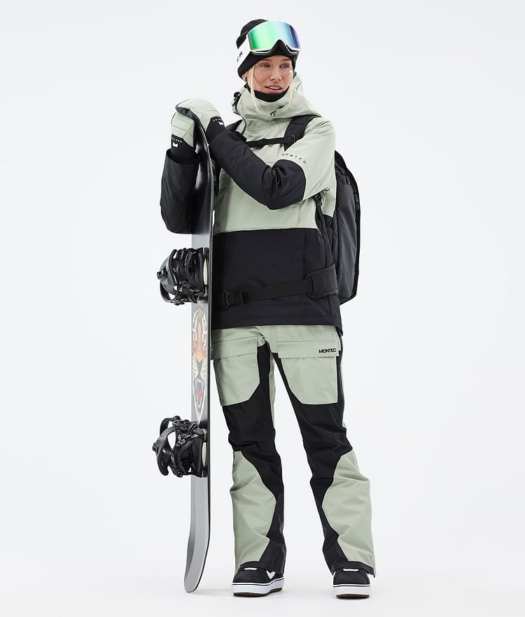 Montec Dune W Kurtka Snowboardowa Kobiety Soft Green/Black, Zdjęcie 3 z 9