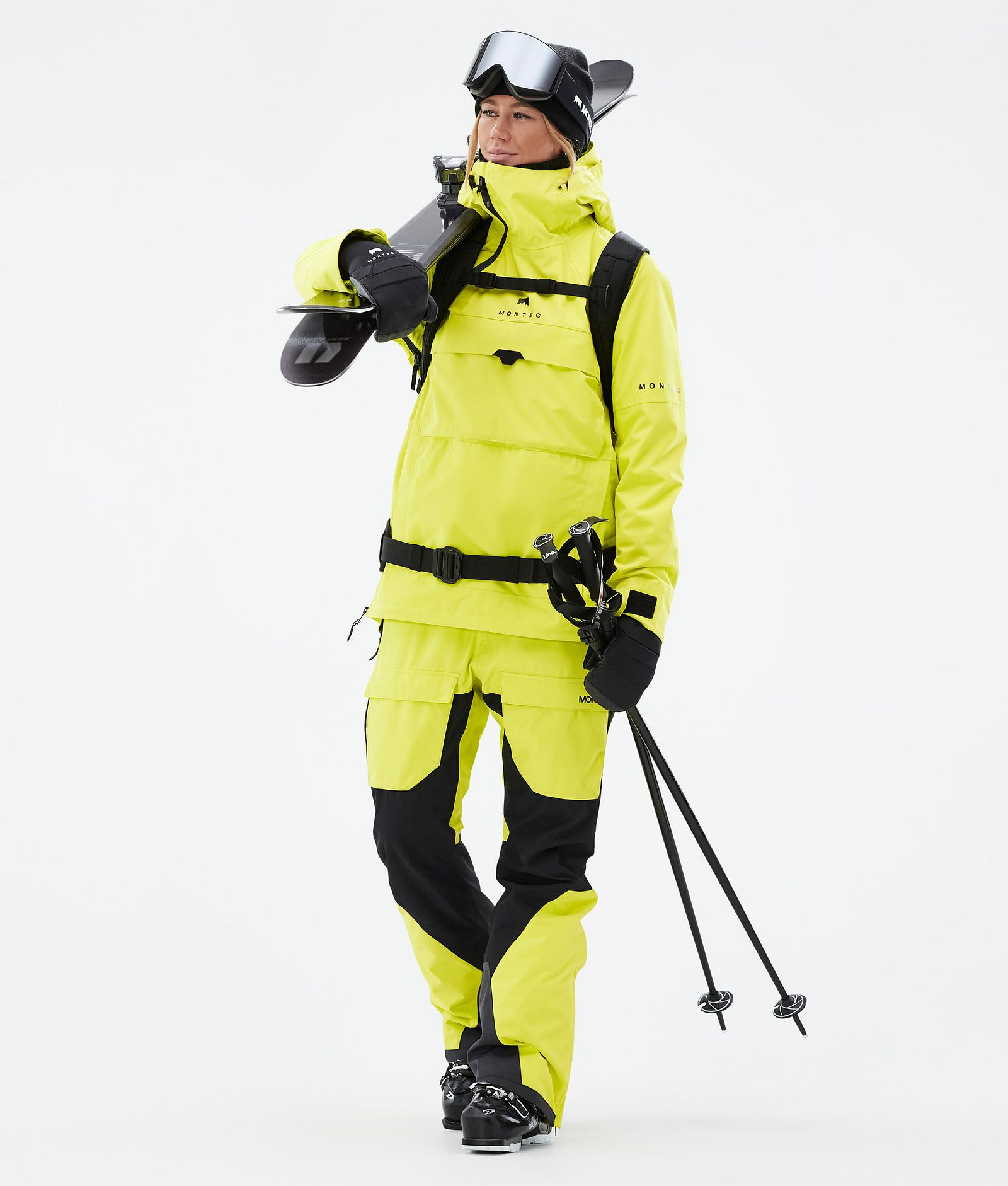 Montec Dune W Veste de Ski Femme Bright Yellow, Image 3 sur 9