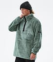 Dope Pile 2022 Fleece Sweater Men Faded Green